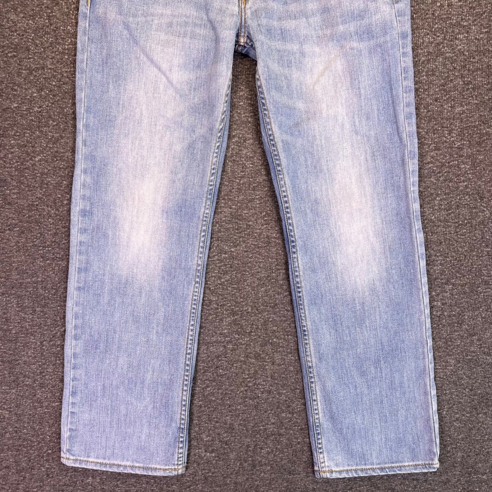 American Eagle Jeans Mens 28x26 Light Blue Straight Core Flex Classic Casual Y2K - Picture 7 of 14